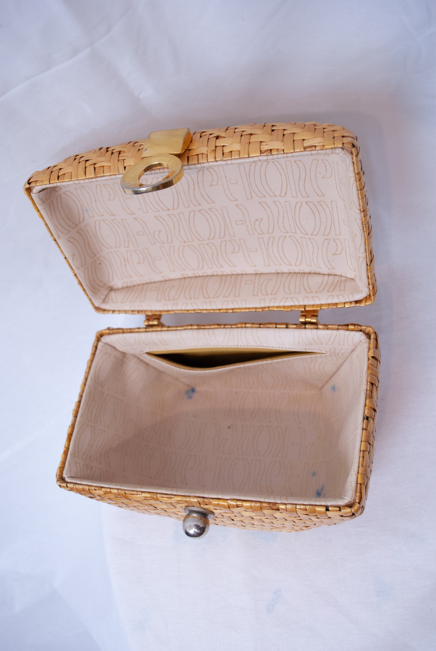 Vintage Midcentury 1960s Wicker Basket Purse