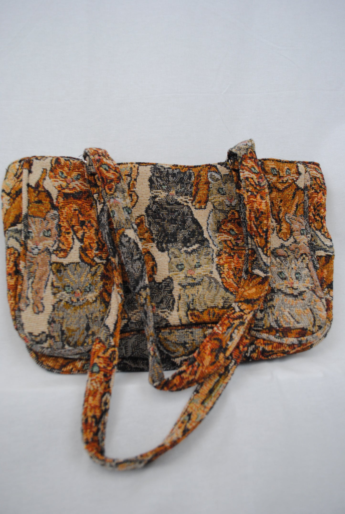 Cat Print Tapestry Purse