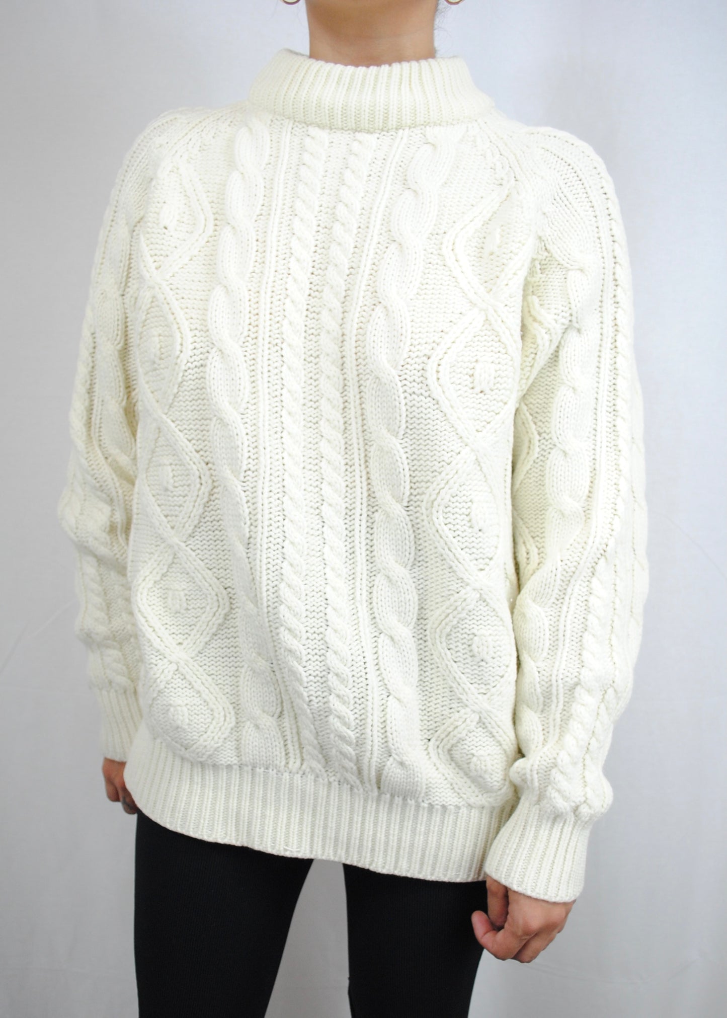 Vintage Cableknit Turtleneck Sweater