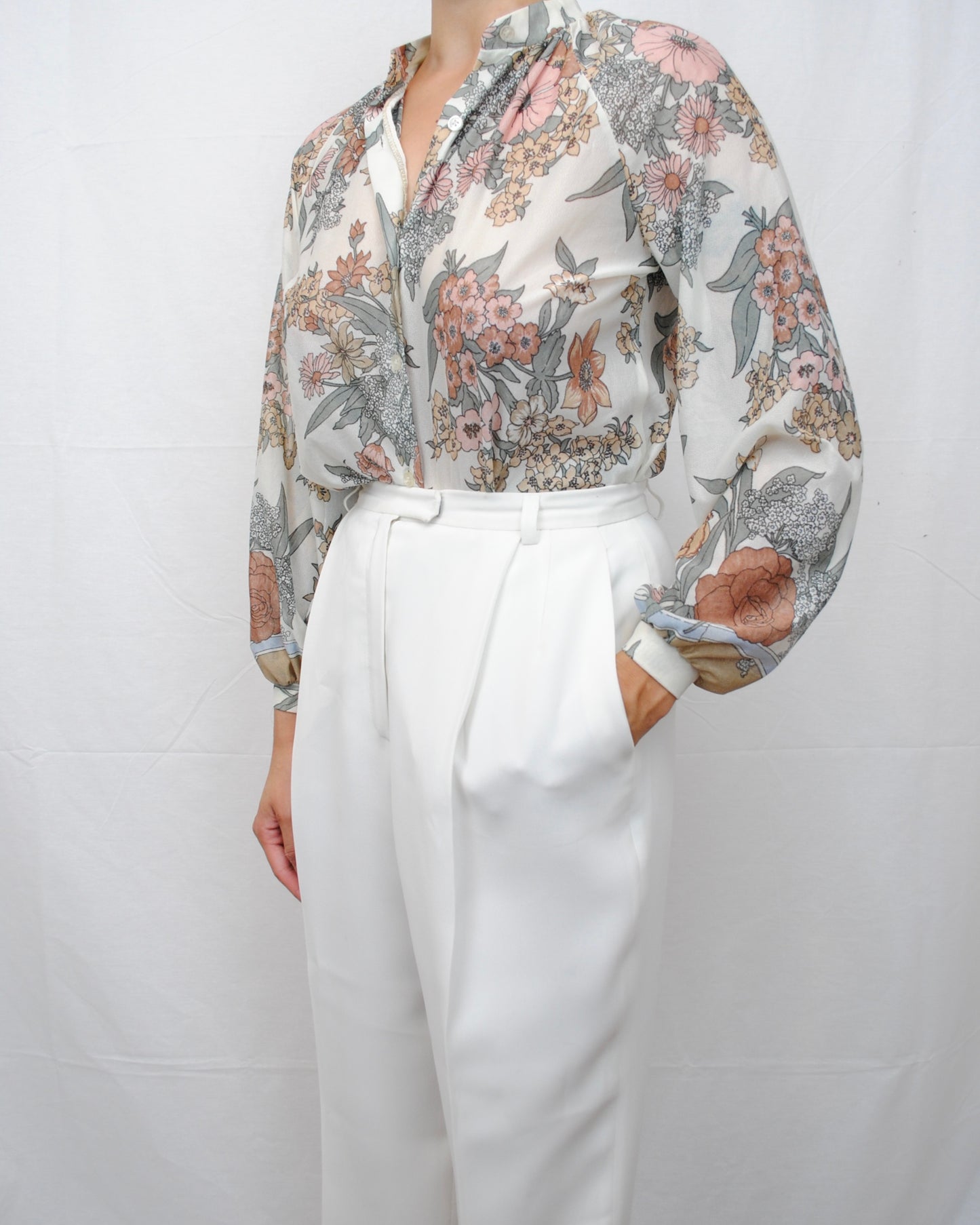 Vintage Floral Blouse