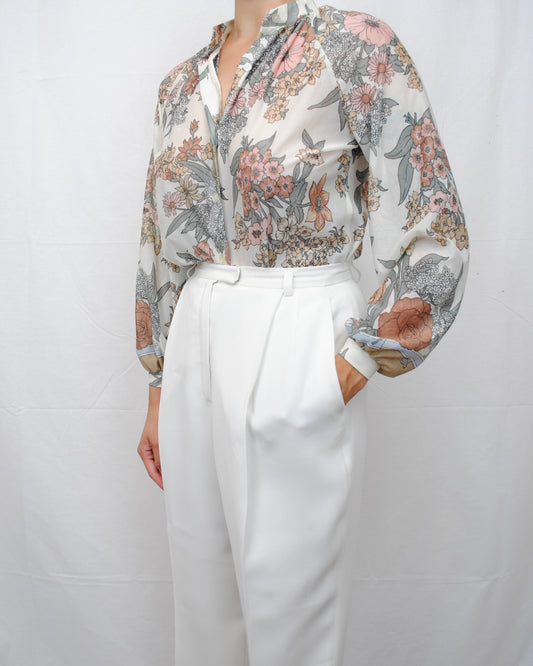 Vintage Floral Blouse