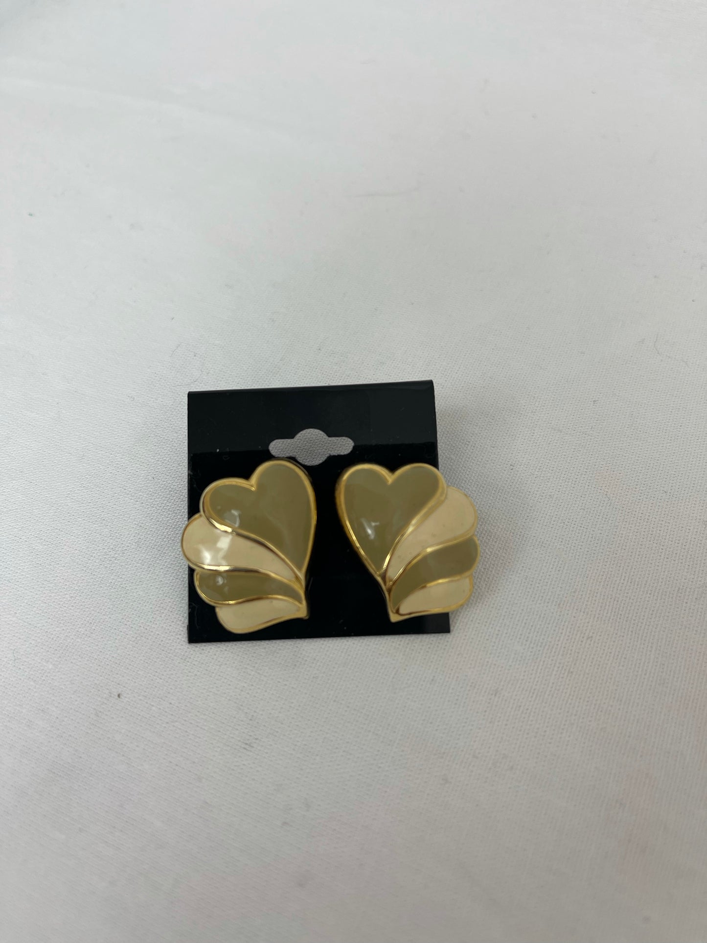 Vintage Green & White Earrings