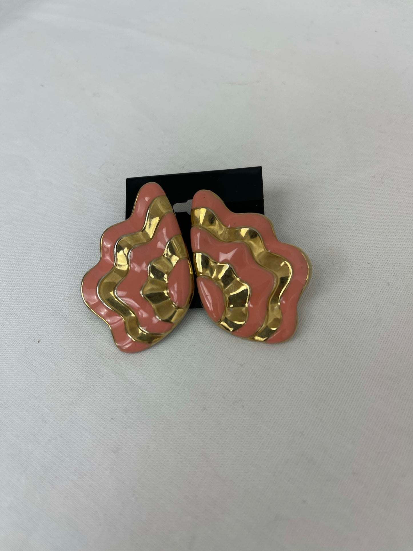 Vintage Pink & Gold Earrings