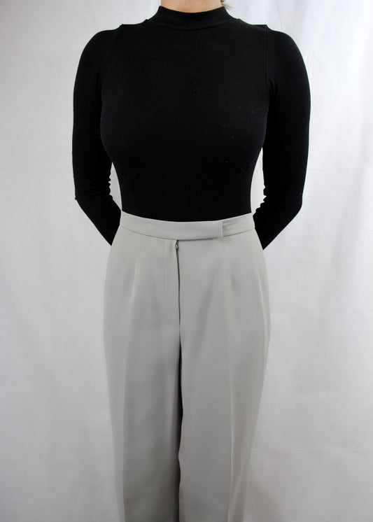 Vintage Sage Green Pleated Trousers