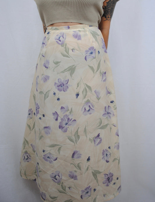 Vintage Floral Maxi Skirt