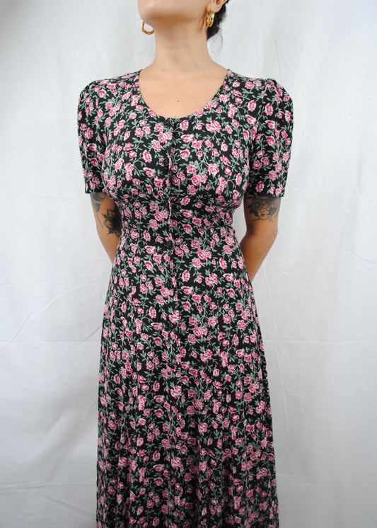 Vintage Floral Maxi Dress