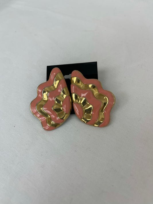 Vintage Pink & Gold Earrings