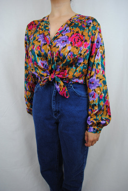 Vintage Abstract Blouse